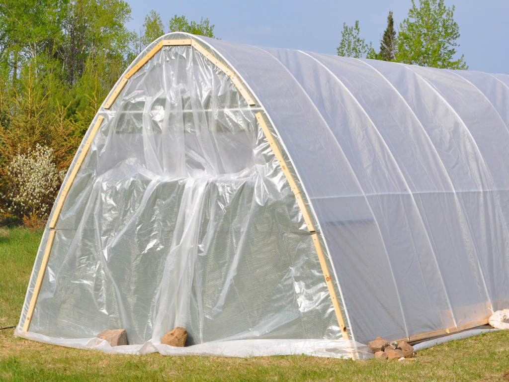 Modular Rebar GreenHouse - poly tarp covering